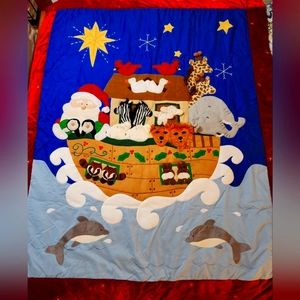 Home Interiors Noah's Ark Christmas Quilt.